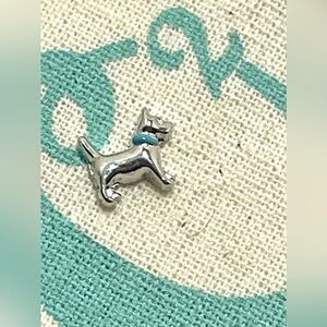 Origami Owl Living Lockets HTF Retired Teal Collared Dog Floating Charm